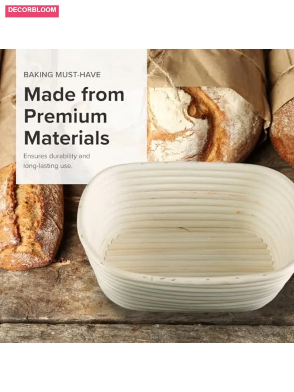 Frieling Proofing Basket, Brotform Bread Rising Banneton and Serving Basket,